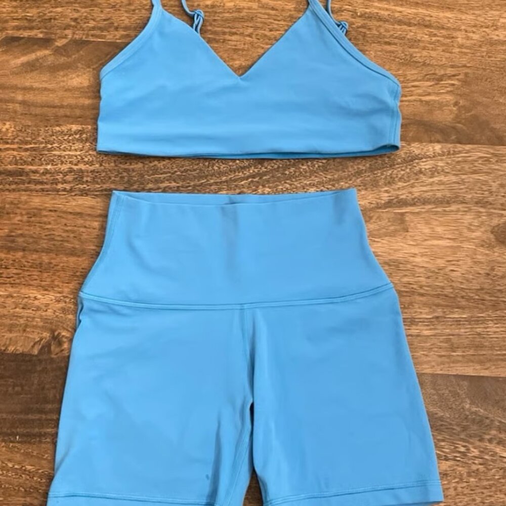Aritzia BUTTER shorts & bra set small
